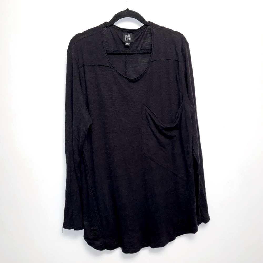 Black Kaviar XXL oversized long sleeves T-shirt​​​​​